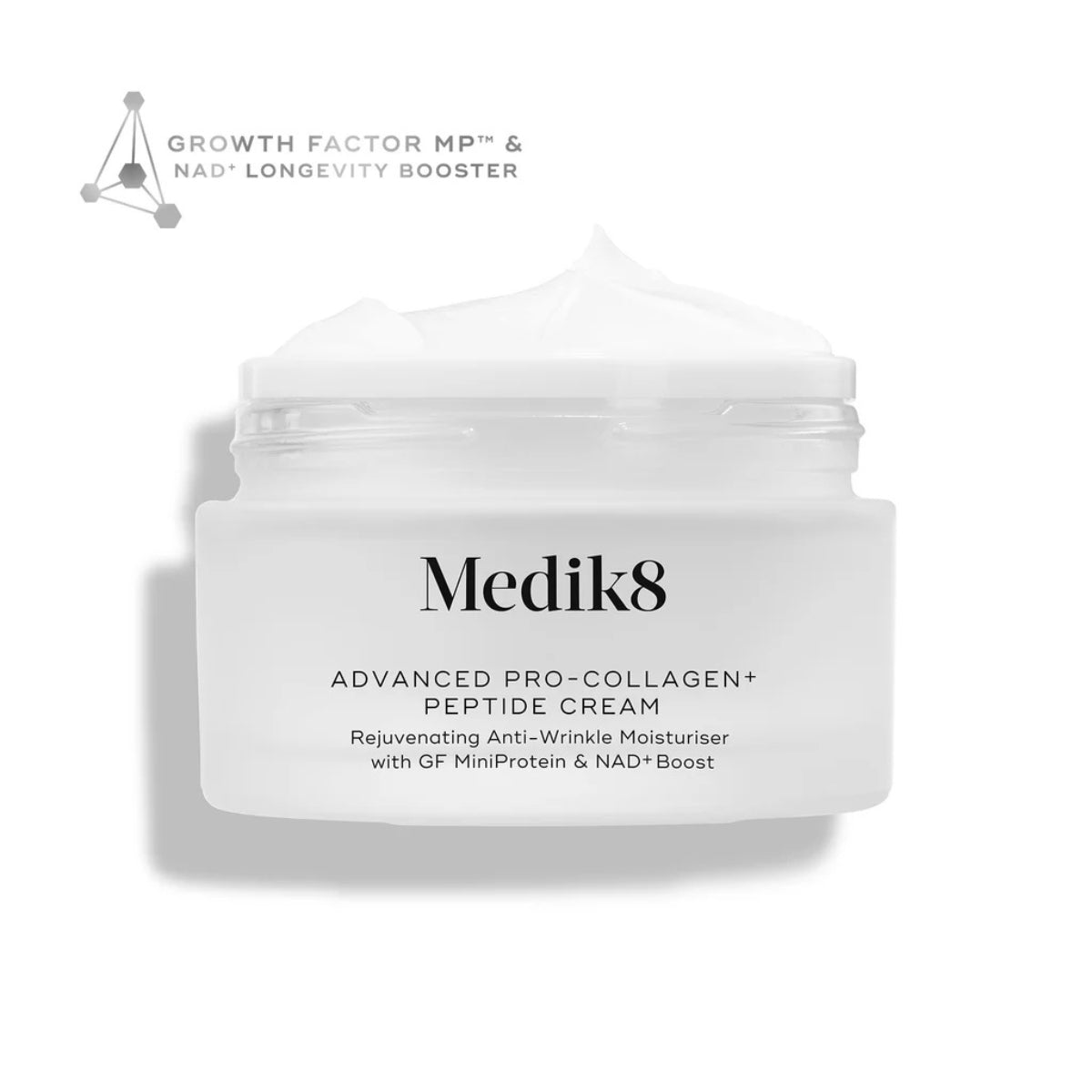 Advanced Pro Collagen + Peptide Cream 50ml - Rejuvenating Anti-Wrinkle Moisturiser With Growth Factor MiniProteinTM & NAD+ Longevity Booster
