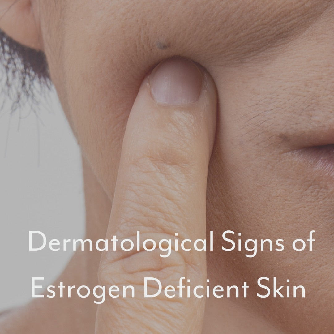 Close-up of skin with estrogen deficient skin effects