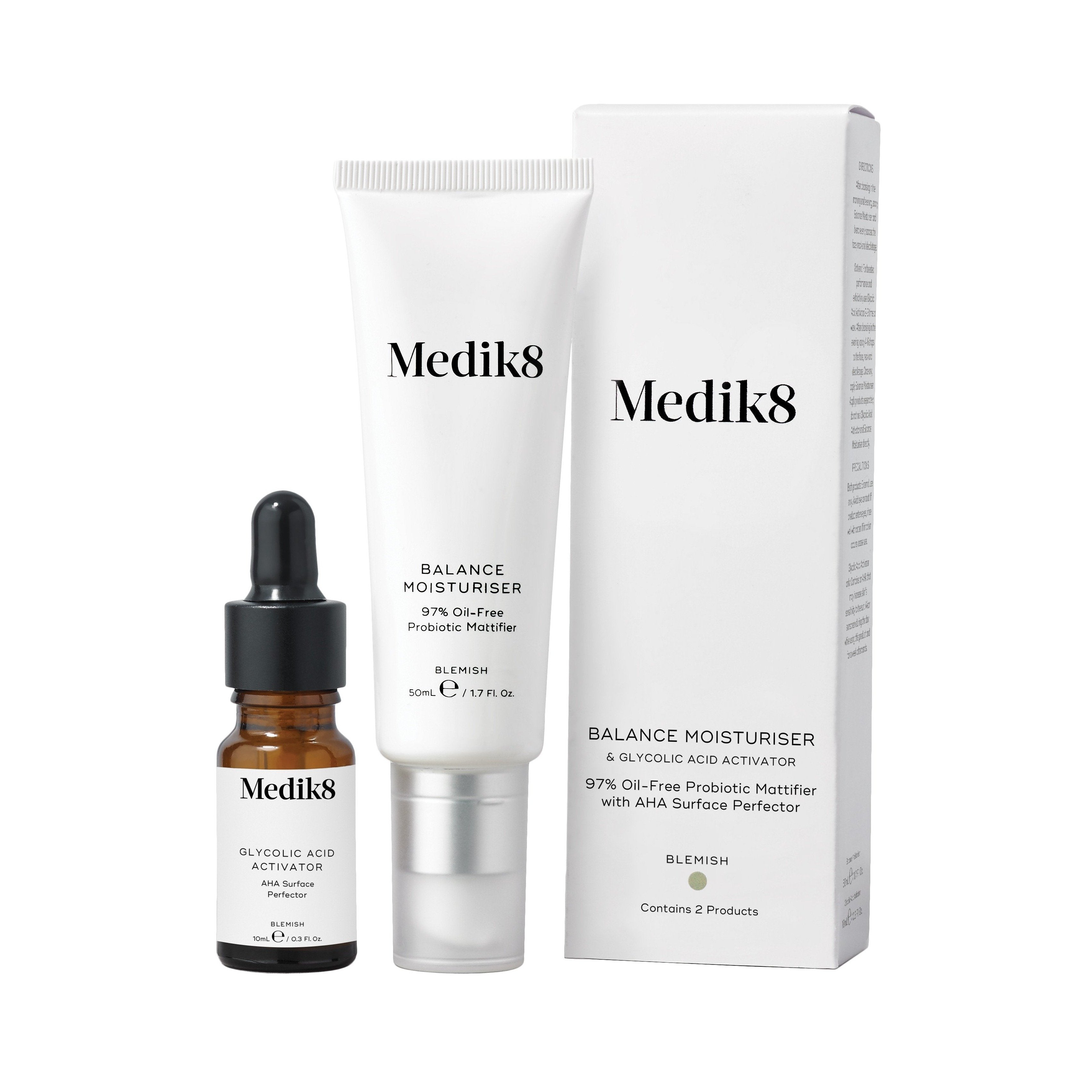 Balance Moisturiser with Glycolic Acid Activator 50ml+10ml